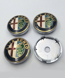 καπάκιa ζάντας alpha romeo με αυτοκολητο χρυσαφί