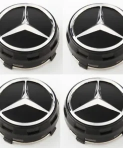 Καπάκια Ζάντας Mercedes Benz Μαύρα ΟΓΚΩΔΗ 4τμχ