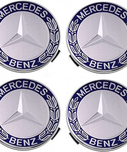 Καπάκια Ζάντας Mercedes Benz Μπλε 4τμχ