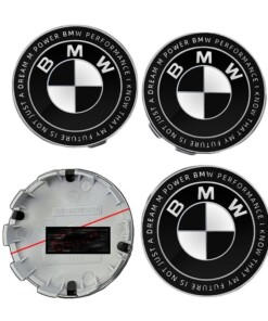 καπάκια ζαντών bmw mpower performance μαύρο άσπρο tuningcar.gr