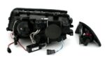 Φανάρια εμπρός BMW E46 sedan (1998-2001) angel eyes με CCFL - μαύρα , με λάμπες (Η1) - σετ 2τμχ. - Image 2
