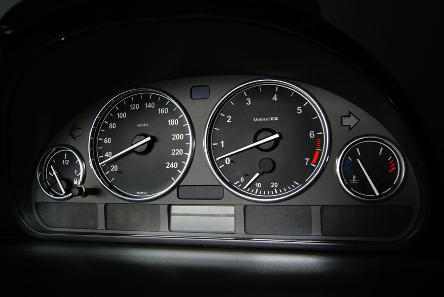 original-1036 Δαχτυλίδια καντράν BMW E38 / E39 / X5 E53 (1999-2007) - χρωμίου - Image 1