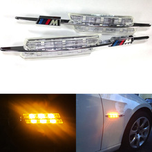 original-10545 Led φλας BMW E46 / E60 / E90 M-look (2003-2008) - χρωμίου - σετ 2τμχ. - Image 1