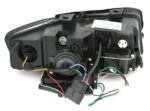 Φανάρια εμπρός Audi A4 B6 (2001-2004) led Lightbar Design -μαύρα , με λάμπες (Η1) - σετ 2τμχ. - Image 3