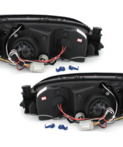 Φανάρια εμπρός Ford Mondeo (2000-2007) - μαύρα , με λάμπες (Η1) - σετ 2τμχ.
