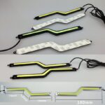 Universal led φώτα  COB 18CM 12W - μαύρο κελυφος - 2τμχ.