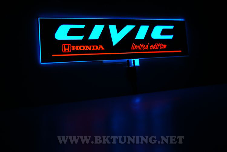 original-1932 Φωτιζόμενο σήμα Civic 12x3 cm - Image 1