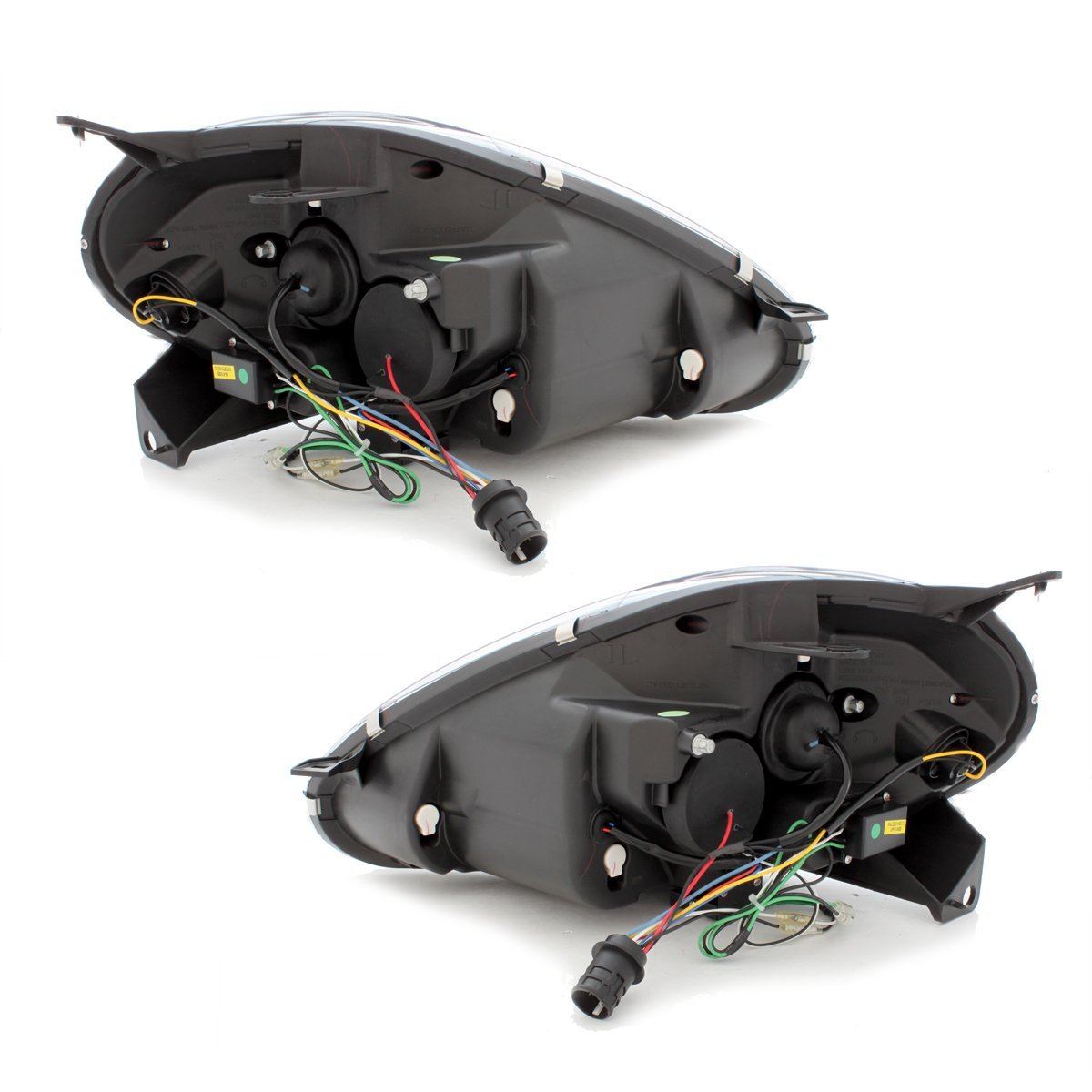 original-25102 Φανάρια εμπρός Fiat Grande Punto (2005-2008) led - black , με λάμπες (Η1) - σετ 2τμχ. - Image 1