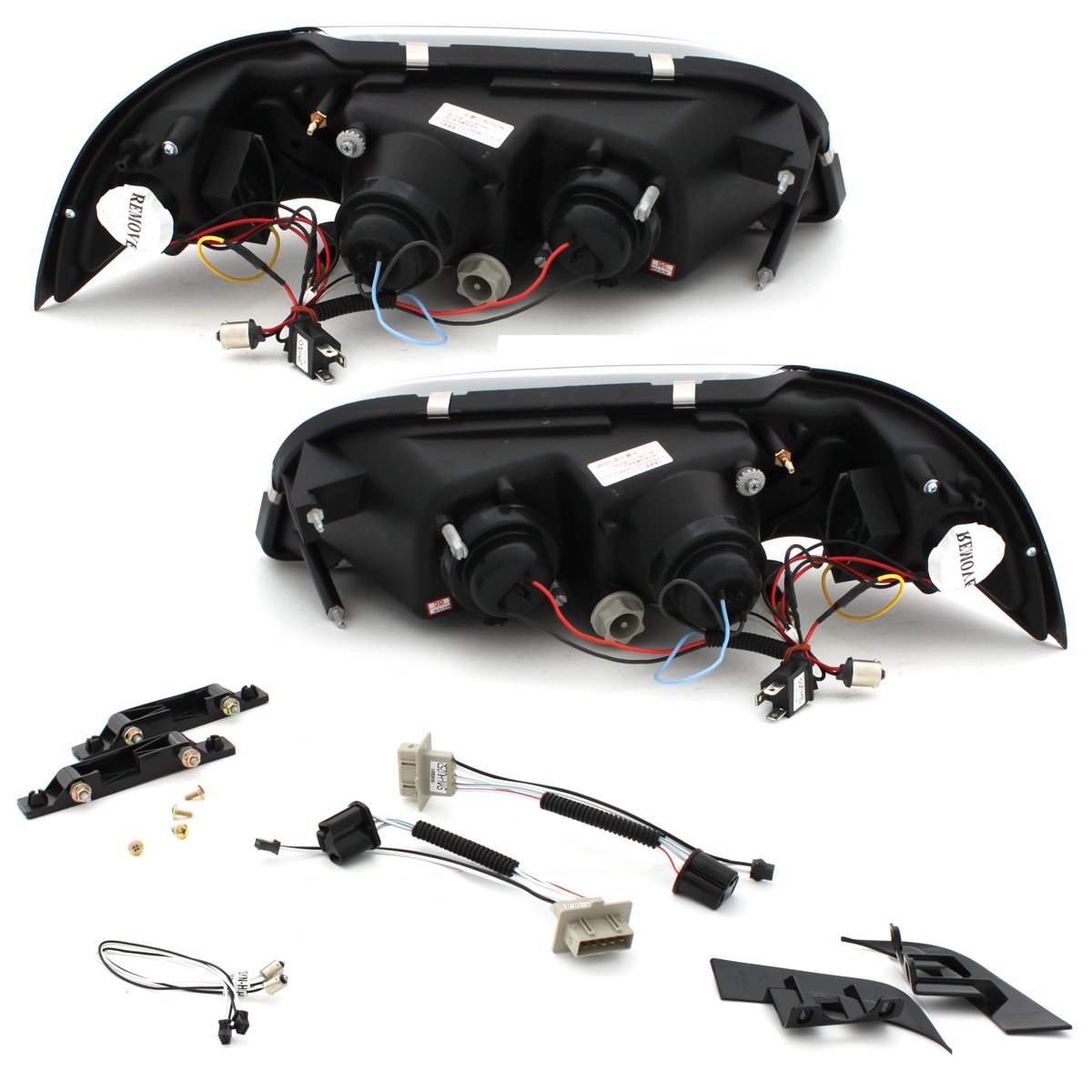 original-26057 Φανάρια εμπρός Volvo S/V40 (1997-2000) led - chrome , με λάμπες (Η1) - σετ 2τμχ. - Image 1