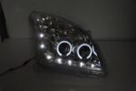 Φανάρια εμπρός Toyota Land Cruiser 120 (2003-2009) led / angel eyes - chrome , με λάμπες (Η1) - σετ 2τμχ. - Image 5