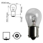 Universal χρωμιωμένη λάμπα για φλας BA15S - σετ 2τμχ. - Image 2