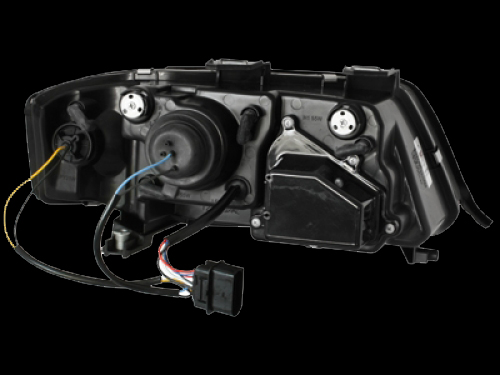 original-436 Φανάρια εμπρός Audi A6 με φώτα ημέρας (1997-2001) led / Allroad 1999-2005 - chrome , με λάμπες (Η1) - σετ 2τμχ. - Image 1