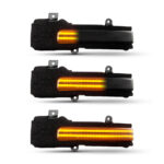 Τρεχούμενα led φλας για καθρέφτες για Mitsubishi ASX, L200 (2005+), Pajero, Pajero Sport (2008+), Outlander (2012+) - φιμέ με τρεχούμενο φλας - σετ 2τμχ. - Image 2