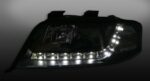 Φανάρια εμπρός Audi A6 με φώτα ημέρας (1997-2001) / Allroad 1999-2005 - μαύρα , με λάμπες (Η1) - σετ 2τμχ. - Image 2
