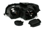 Φανάρια εμπρός Audi A3 (2003-2008) led Dayline - μαύρα , με λάμπες (Η9) - σετ 2τμχ.