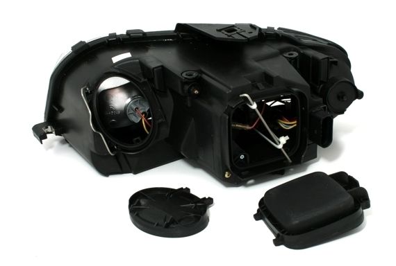 original-8370 Φανάρια εμπρός Audi A3 (2003-2008) led Dayline - μαύρα , με λάμπες (Η9) - σετ 2τμχ. - Image 1