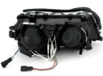 Φανάρια εμπρός BMW E46 sedan (2001-2005) angel eyes - μαύρα με CCFL , χωρίς λάμπες (Η7) - σετ 2τμχ. - Image 2