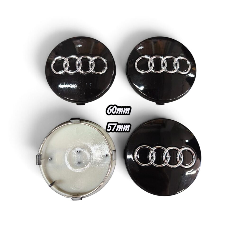 Καπάκια ζαντών Audi μαύρα χρωμίου