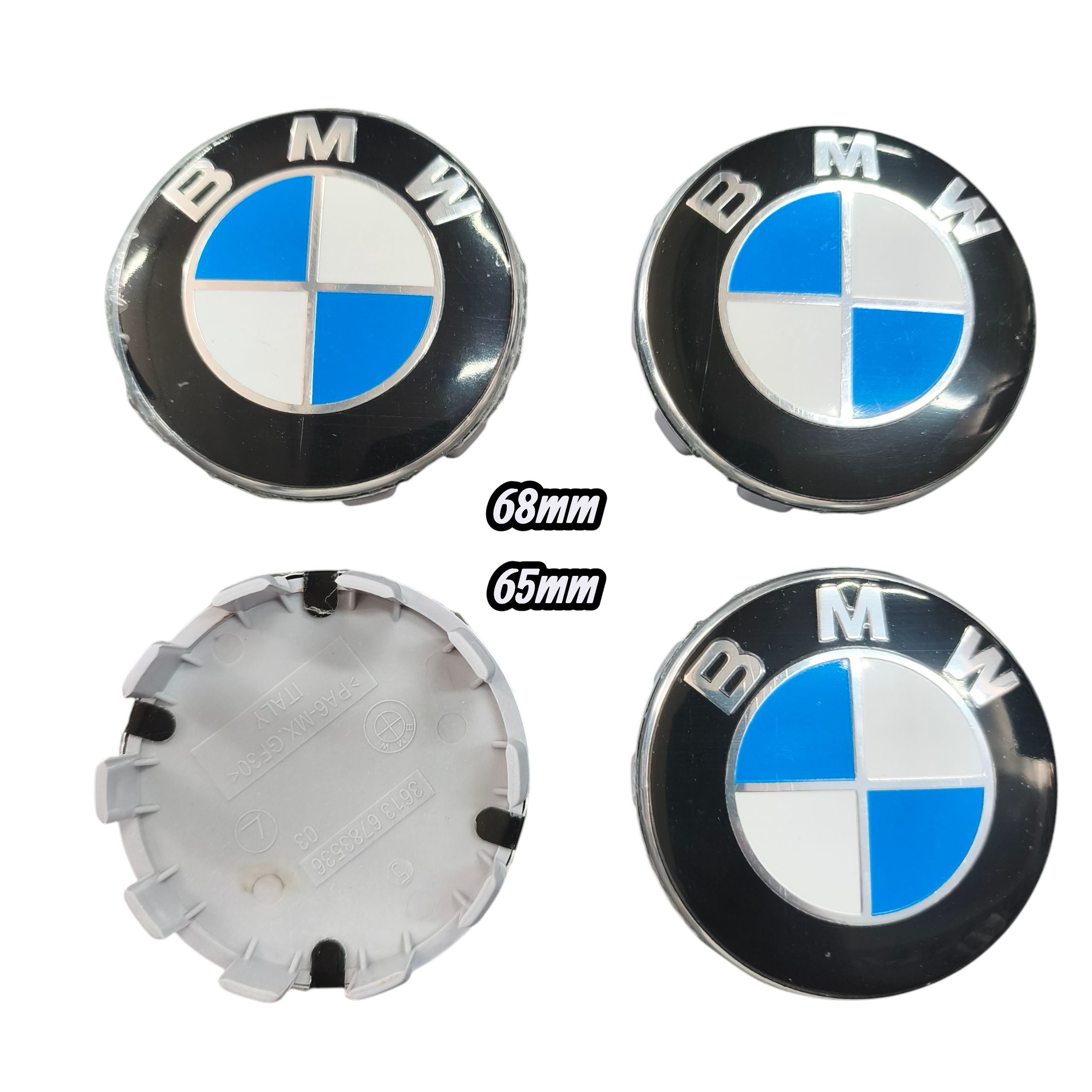 Καπάκια ζαντών BMW άσπρα μπλε Καπάκια ζαντών BMW άσπρα μπλε