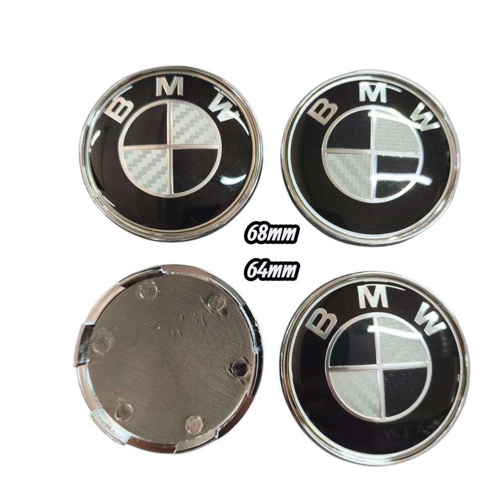 Καπάκια ζαντών BMW Carbon μαύρα