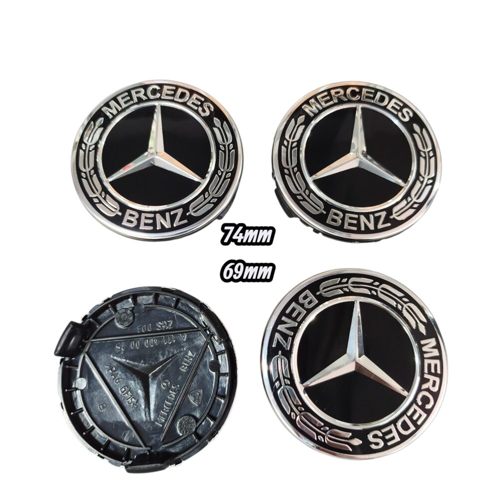 Καπάκια ζαντών Mercedes μαύρη δάφνη