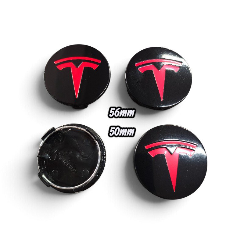 Καπάκια ζαντών Tesla μαύρο κόκκινο Καπάκια ζαντών Tesla μαύρο κόκκινο