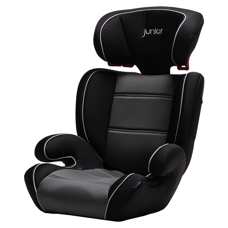 original-36740 Παιδικό κάθισμα αυτοκινήτου Junior - Basic - μαύρο χρώμα με άσπρες ραφές - Image 1