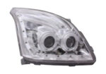 Φανάρια εμπρός Toyota Land Cruiser 120 (2003-2009) led / angel eyes - chrome , με λάμπες (Η1) - σετ 2τμχ.