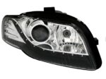 Φανάρια εμπρός Audi A4 B7 (2004-2008) led - chrome εργοστασιακά xenon , χωρίς λάμπες (Η7) - σετ 2τμχ.