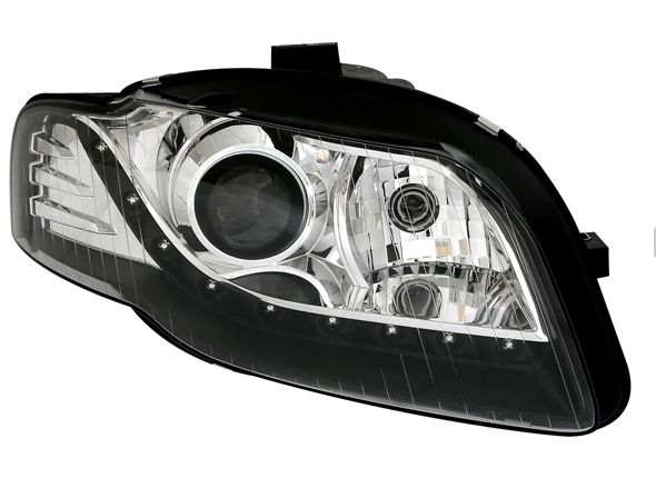 original-9176 Φανάρια εμπρός Audi A4 B7 (2004-2008) led - chrome εργοστασιακά xenon , χωρίς λάμπες (Η7) - σετ 2τμχ. - Image 1