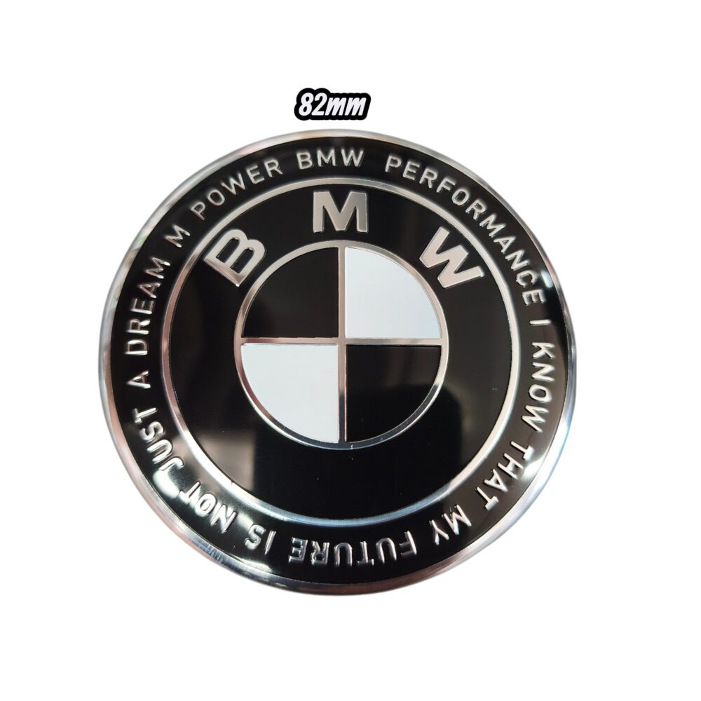 Σήμα καπό BMW M Performance 82mm 50th Year Anniversary Black&White