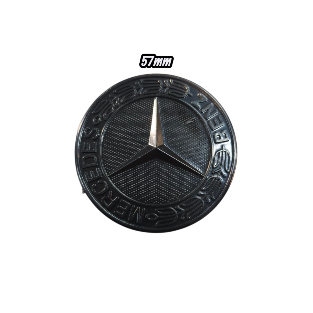 Σήμα καπό Mercedes τάπα μαύρο 57mm
